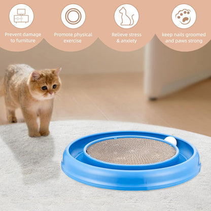 Peomliee Cat Scratching Board with Balls for Cats Grinding Claw, Balls