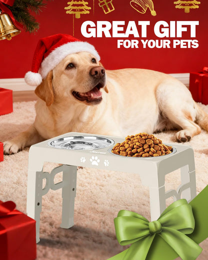 Jovrun Elevated Dog Bowls for Medium Large Size Dogs, Non-Slip Bowl