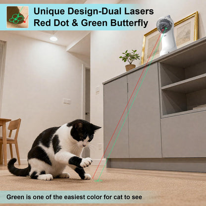 Waputne Motion-Activated Automatic Cat Toy, Unique Double Toy