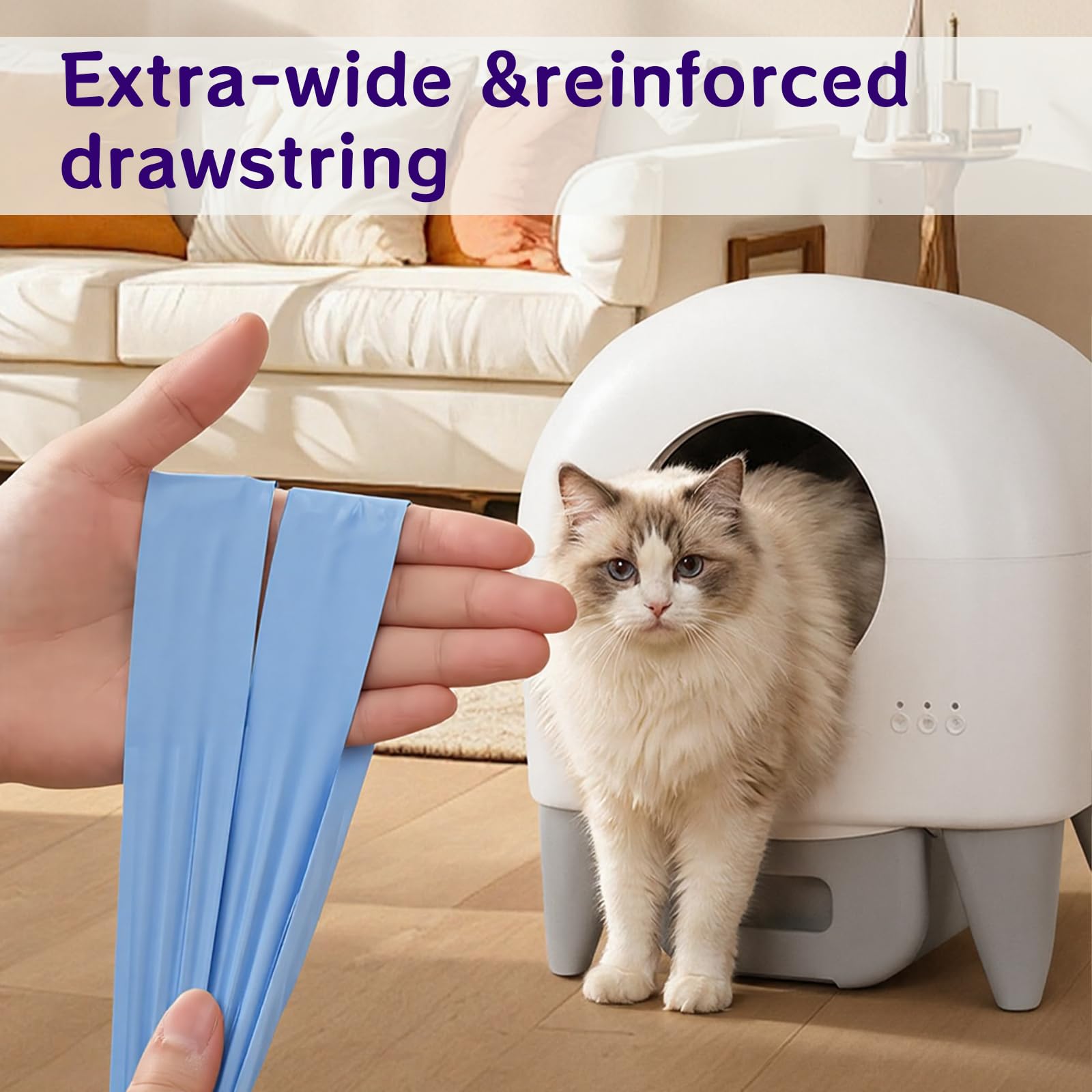 120 Count 26" x 11.8" Automatic Cat Litter Box Bags Compatible Box
