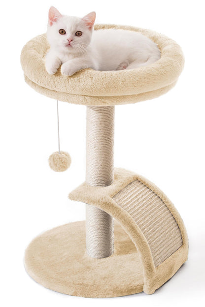 Goozii Cat Scratching Post Tower for Indoor Cats, Small Cat Tree Bed