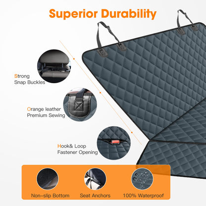 MIXJOY Dog Car Cover for Back Seat Cover Protector Waterproof Dog Seat