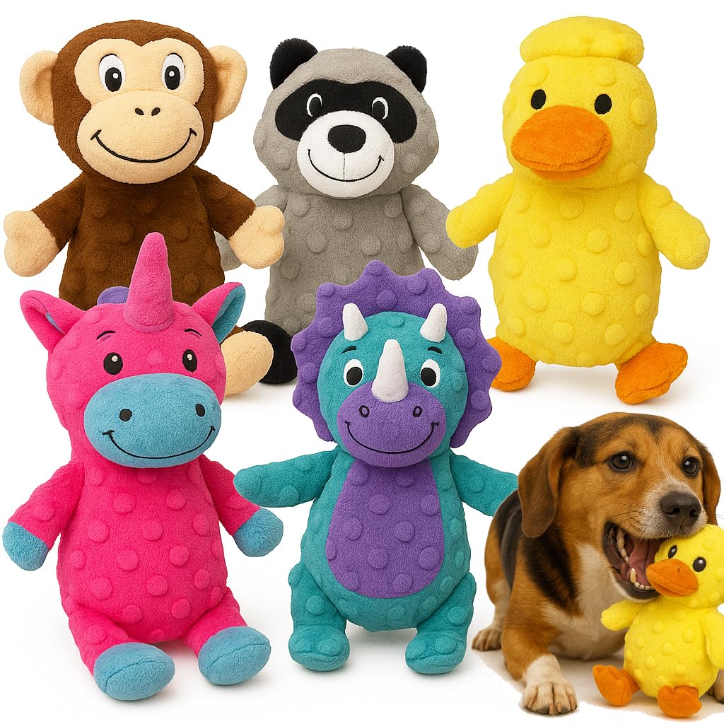 Jalousie Multipack Dog Squeaky Toys Strong Almost Indestructible, Chew