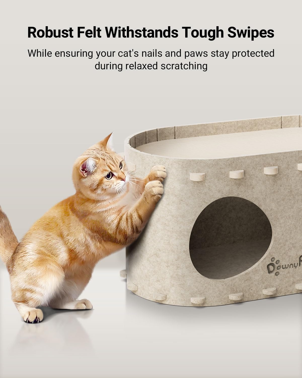 DownyPaws Cat House for Indoor Cats, Cat Bed Cave for Multiple Bed