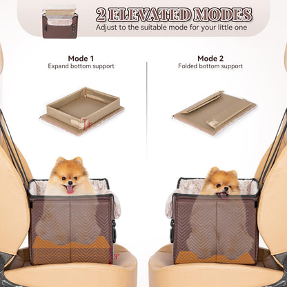 PETSFIT Car Seat for Dogs, Waterproof PU Leather Dog Car Seat