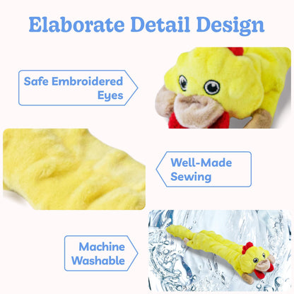 SHARLOVY Dog Squeaky Toys 5 Pack, Bubble Plush Puppy Teething Plush