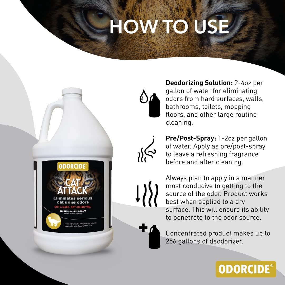 Odorcide Cat Attack Concentrate Cat Urine Remover for Carpet Box