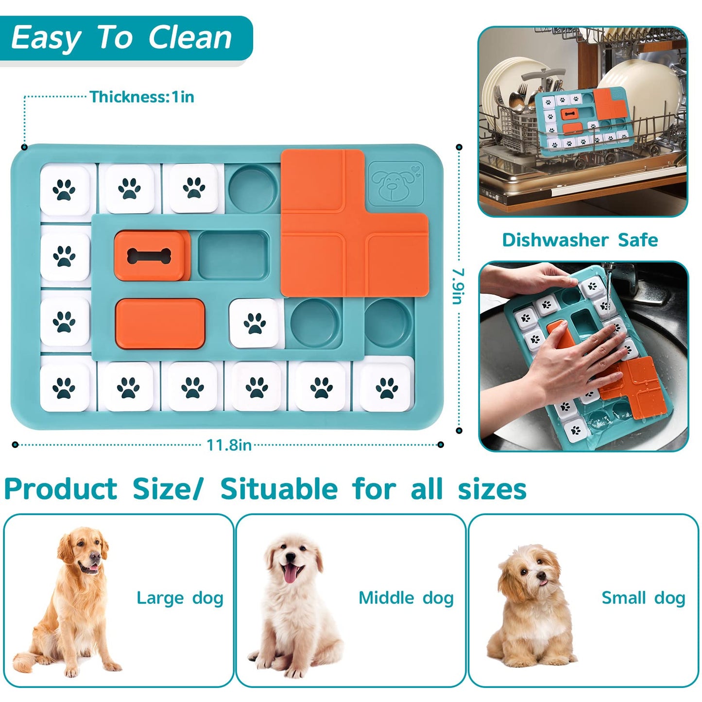 FOXMM Dog Puzzle Toys Interactive IQ Training Mental Stimulating Toys