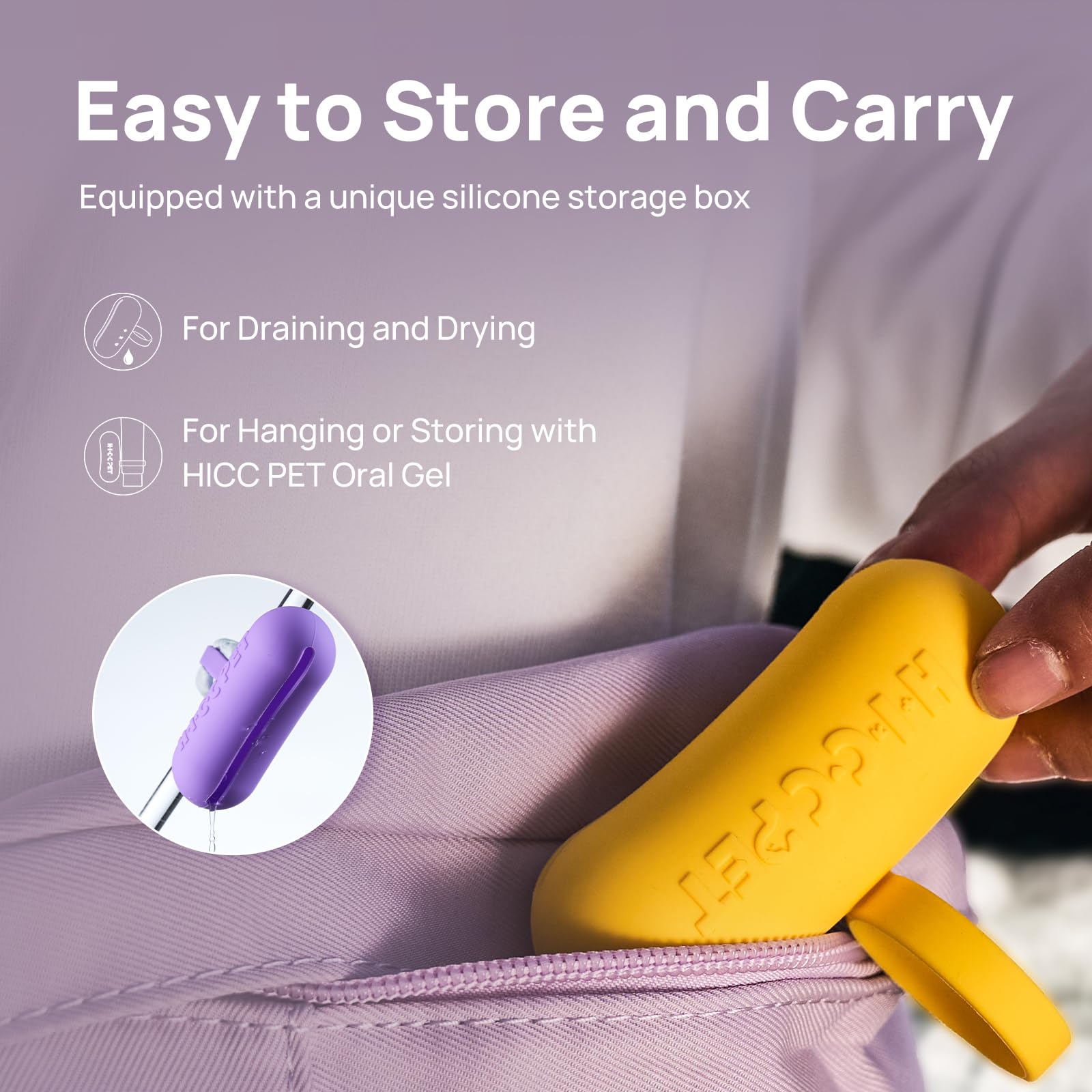 HICC PET Dog Toothbrush, Anti-Slip Dog Tooth Brushing Kit, Dog Kit