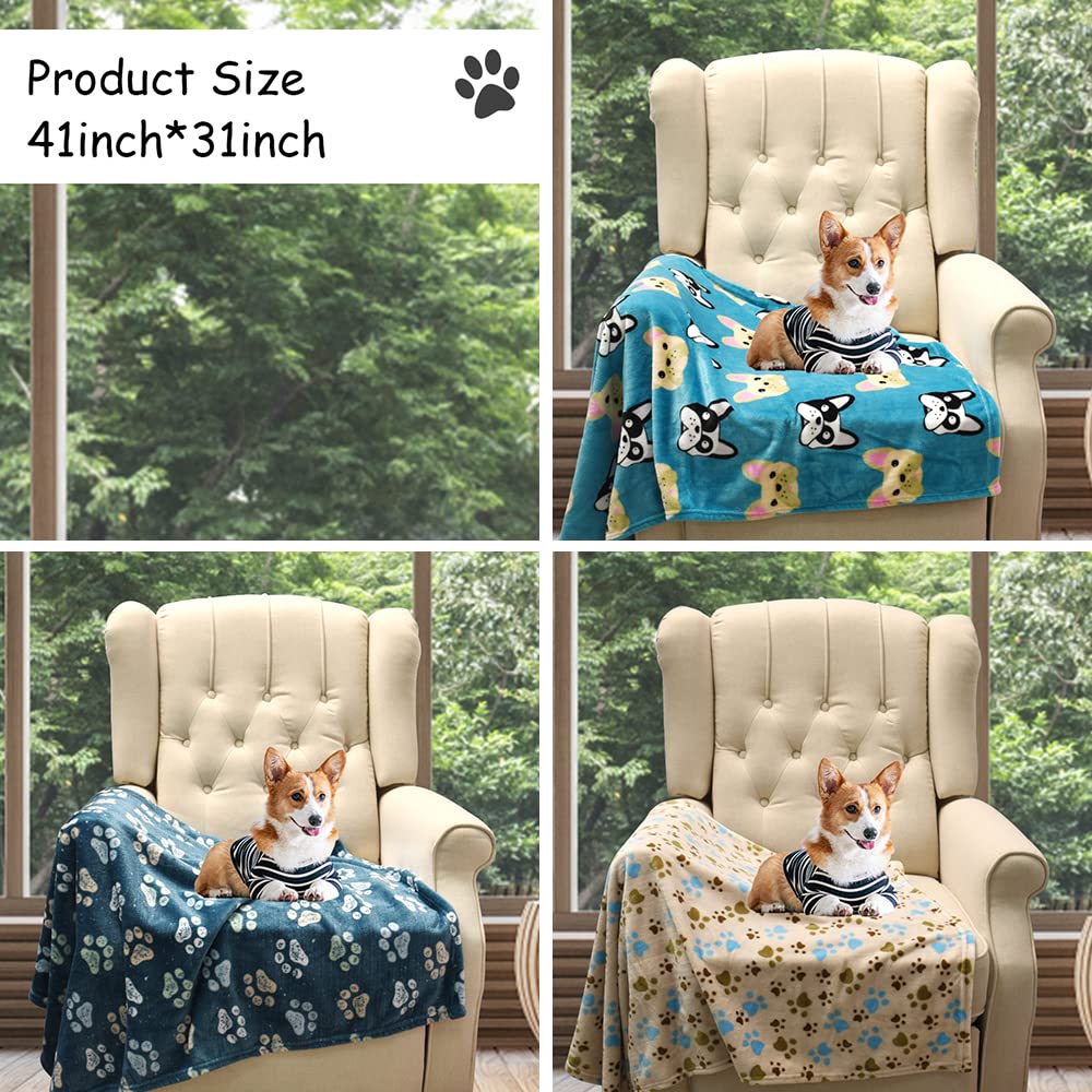 Rezutan Dog Blanket for Large Dogs, Upgraded 3 Pack Dog Cat Crate