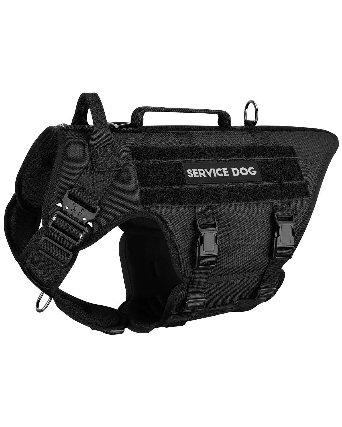 PETNANNY Tactical Dog Harness Service Dog Vest for Large Dogs Hook