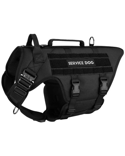 PETNANNY Tactical Dog Harness Service Dog Vest for Large Dogs Hook