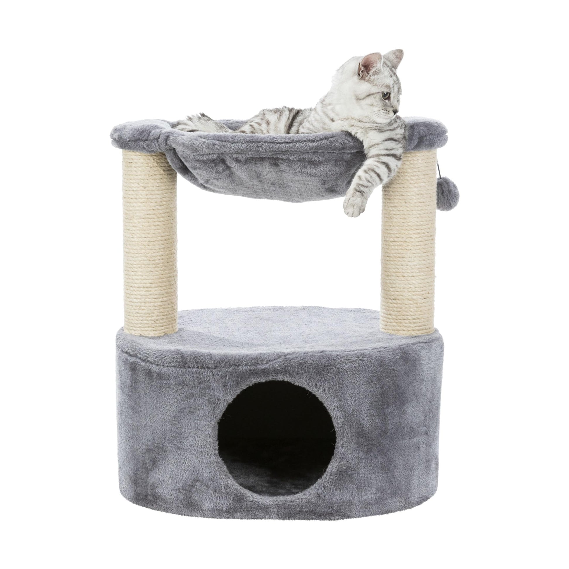 Trixie Baza Grande 24-in Cat Tree, Two Sisal Scratching Posts, Toy