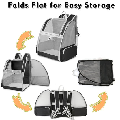Cat Backpack Carrier, Pet Carrier Backpack with Kitten Wand Carrier