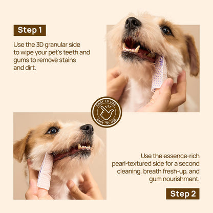 HICC PET Pro Teeth Cleaning Wipes, Vet-Recommended Dog Finger Wipes