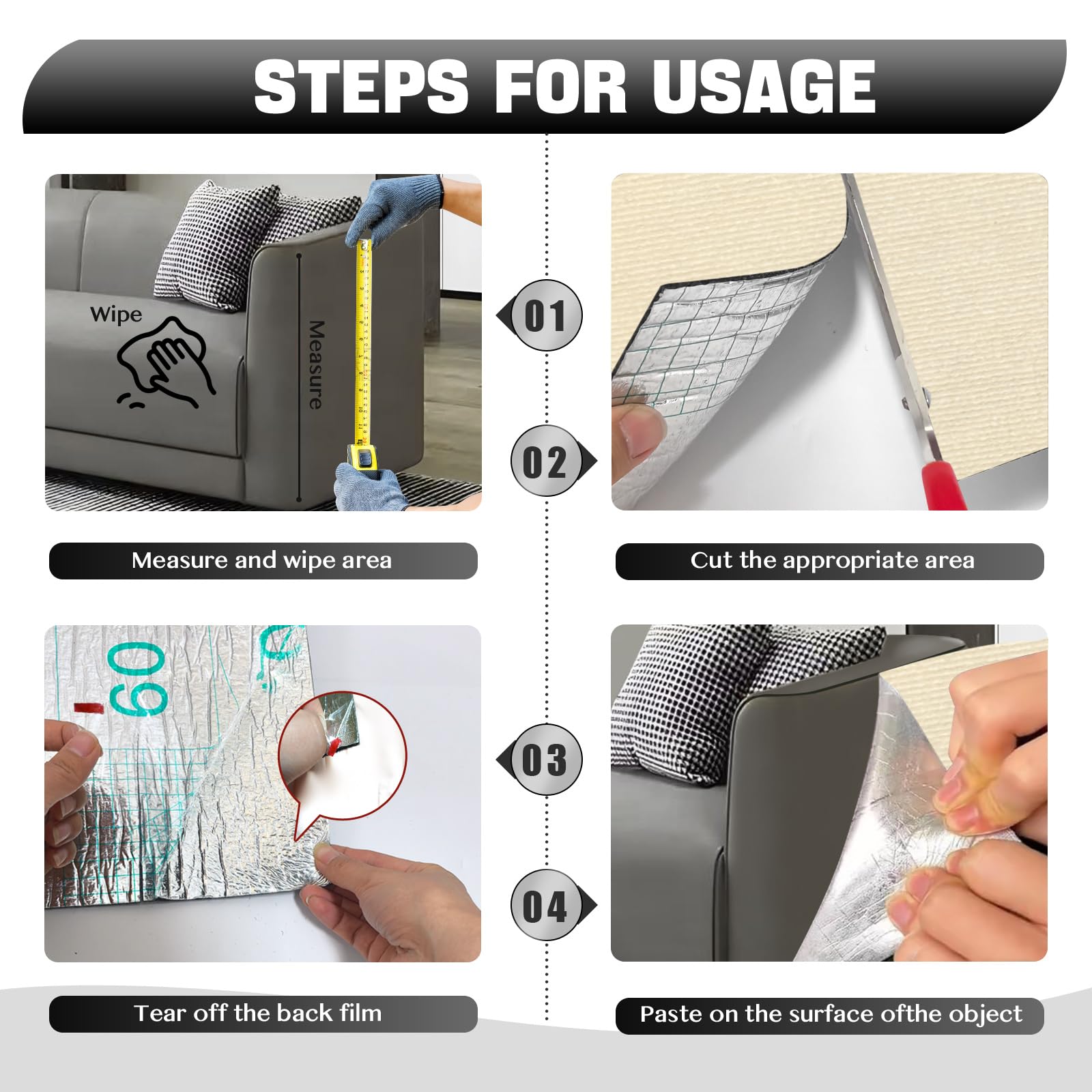 x15.8" Anti Cat Scratch Couch Furniture Protector, Adhesive Furniture