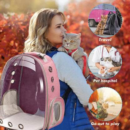 Cat Backpack Carrier, Pet Cat Carrier with Ventilated Design Carrier