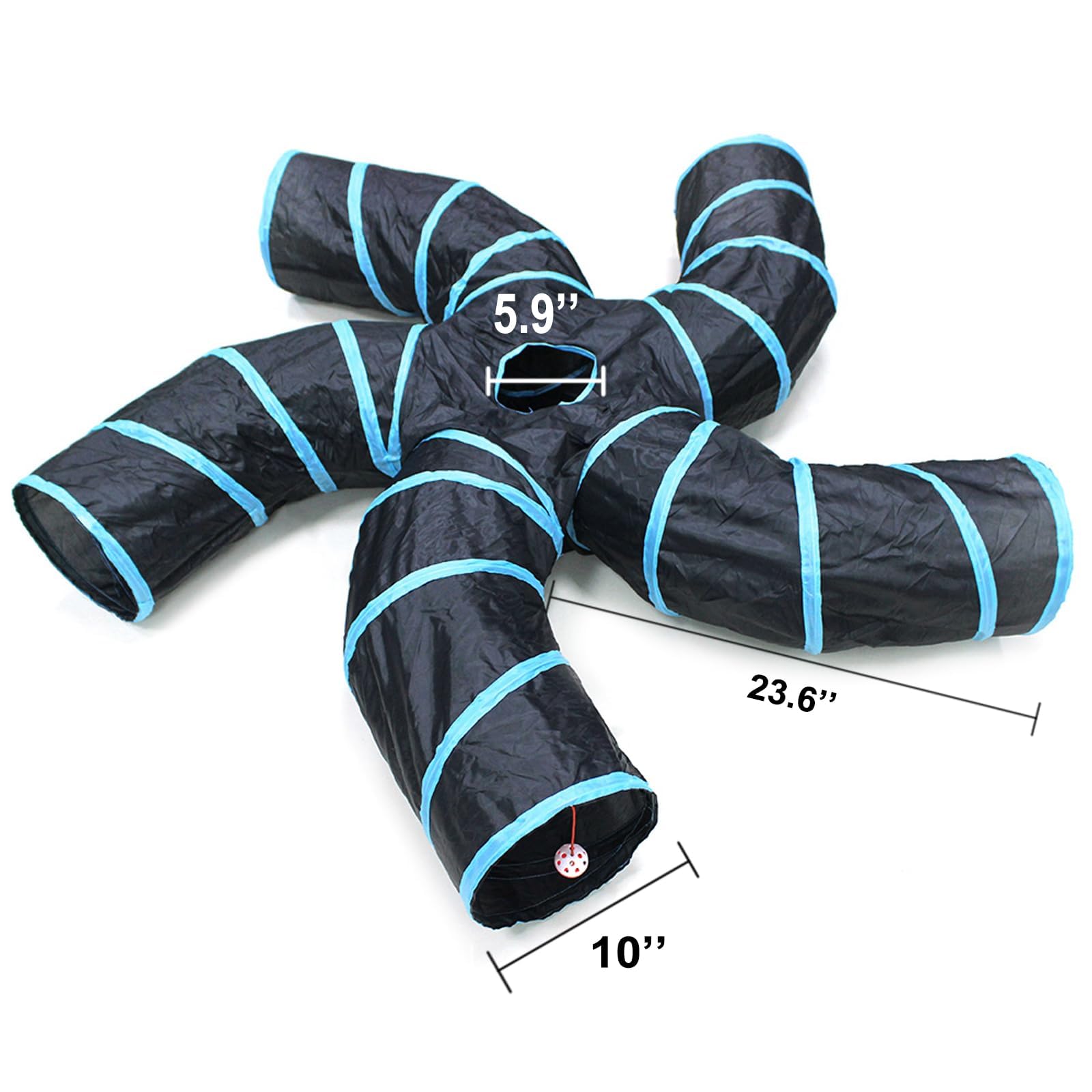 Bemodst Cat Tunnel for Indoor Cats, 5 Way Cat Tubes and Tunnels Tunnel