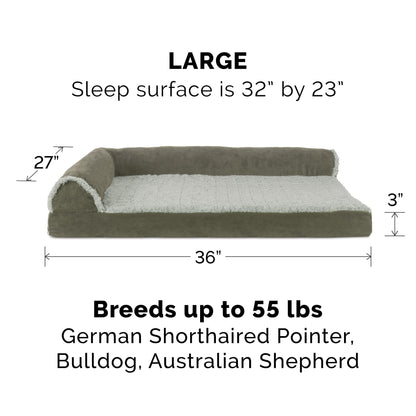 Furhaven Orthopedic Dog Bed for Large/Medium Dogs w/ Removable Bed