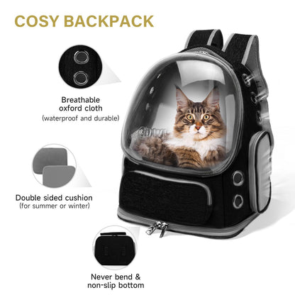 Cawypety Cat Backpack Carrier, Breathable Cat Carrier Large Carrier