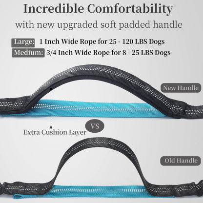 iYoShop Hands Free Dog Leash with Zipper Pouch, Dual Padded Leash