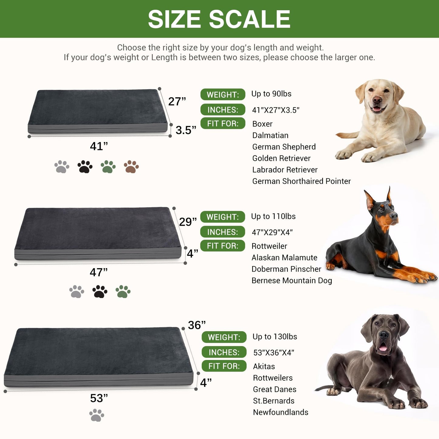 Waterproof XXL Dog Beds Large Sized Dogs, Outdoor Washable Crate Bed