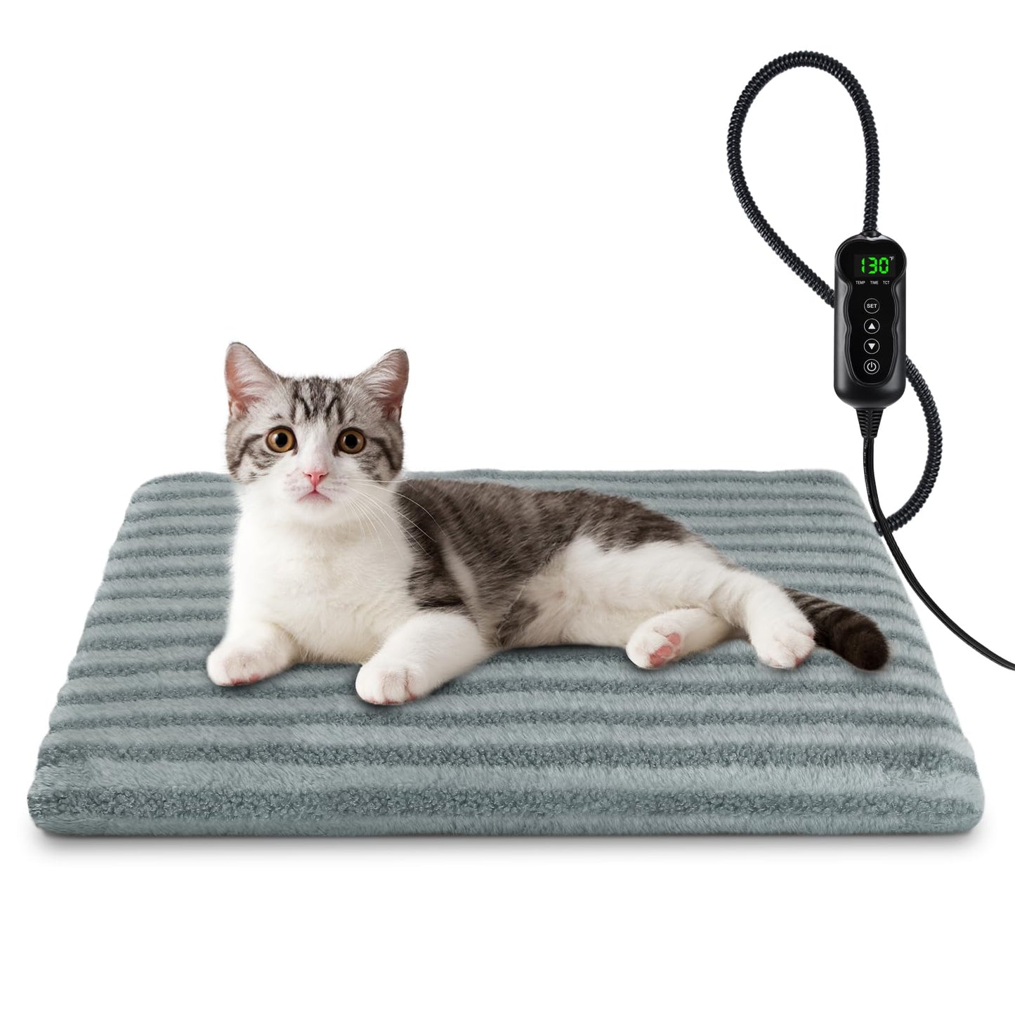 SHU UFANRO Pet Heating Pad, Waterproof Heated Cat Bed with 11 Bed