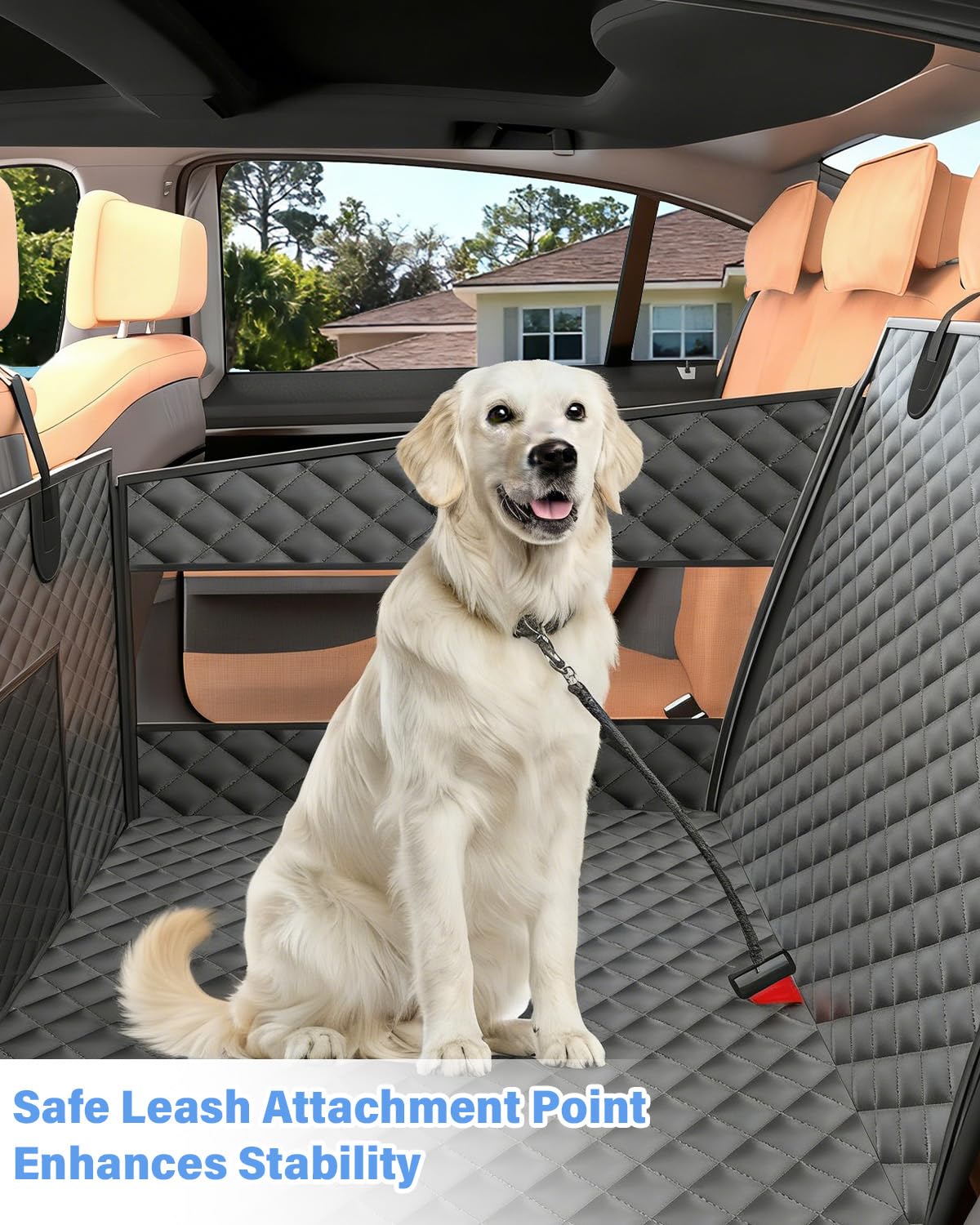 Instraella Dog Car Seat for Large Dogs, Back Seat Extender Seat
