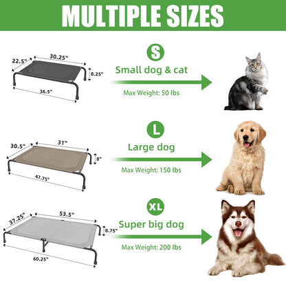 Simple Trending Raised Dog Bed for Extra Large Dogs, Waterproof Bed