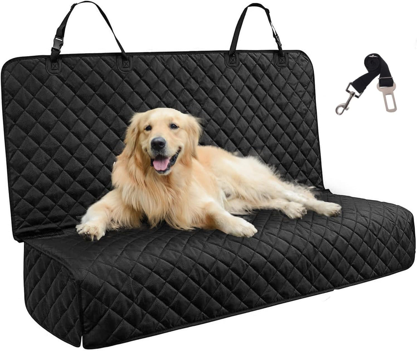 JSTHT Dog Car Seat Cover for Back Seat Waterproof Bench Seat Cover