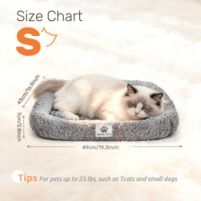 Mora Pets Self Warming Cat Bed Self Heating Pet Pad with Bolster Bed