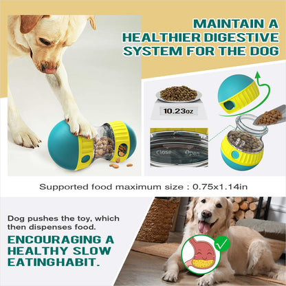 BSISUERM Dog Treat Dispensing Puzzle Toy Adjustable Food Ball