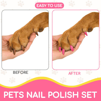 OLINGYOU Dog Nail Polish， Dog Nail Polish Pens Quick Dry-20 Colors Set