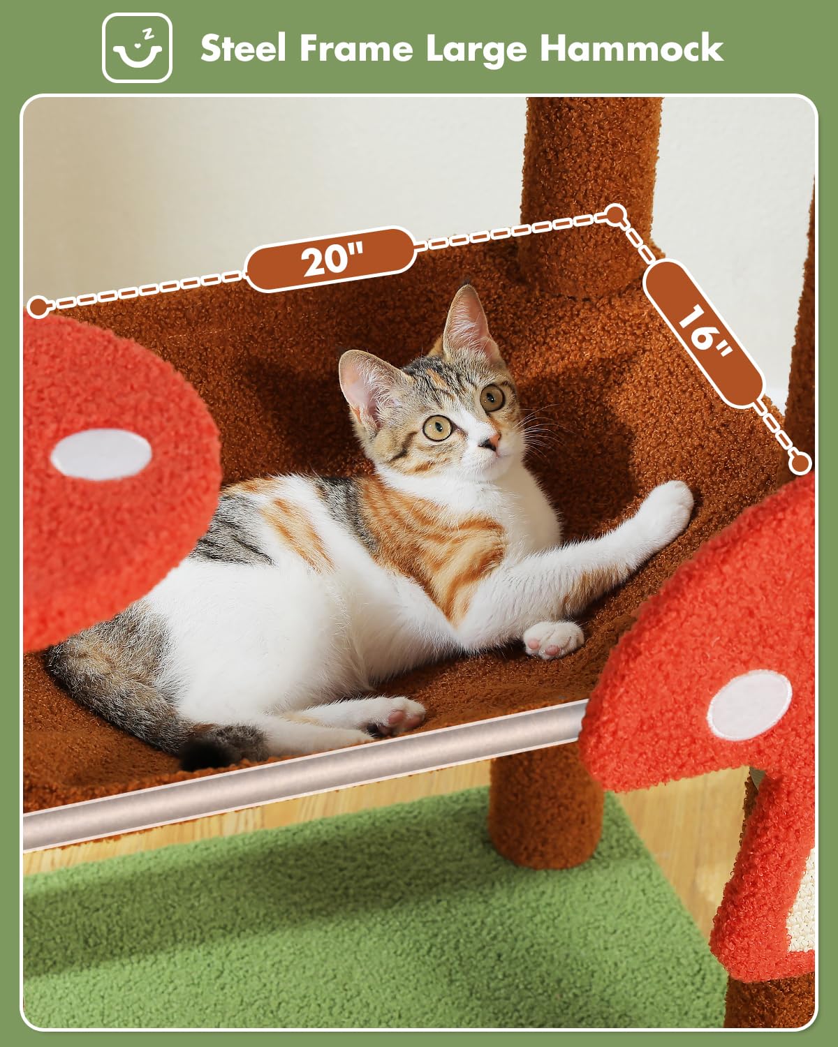 MUTTROS Mushroom Cat Tree Tower with Removable Scratcher