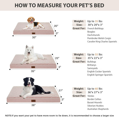 WNPETHOME Orthopedic Dog Bed Medium Size Dog, Waterproof Bed