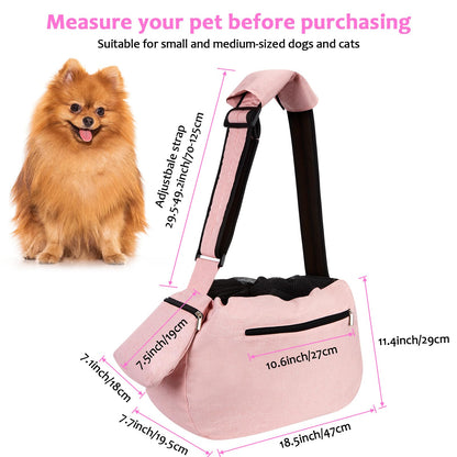 Ownpets Pet Dog Sling Carrier Bag Adjustable Padded Strap Dog Hand Bag