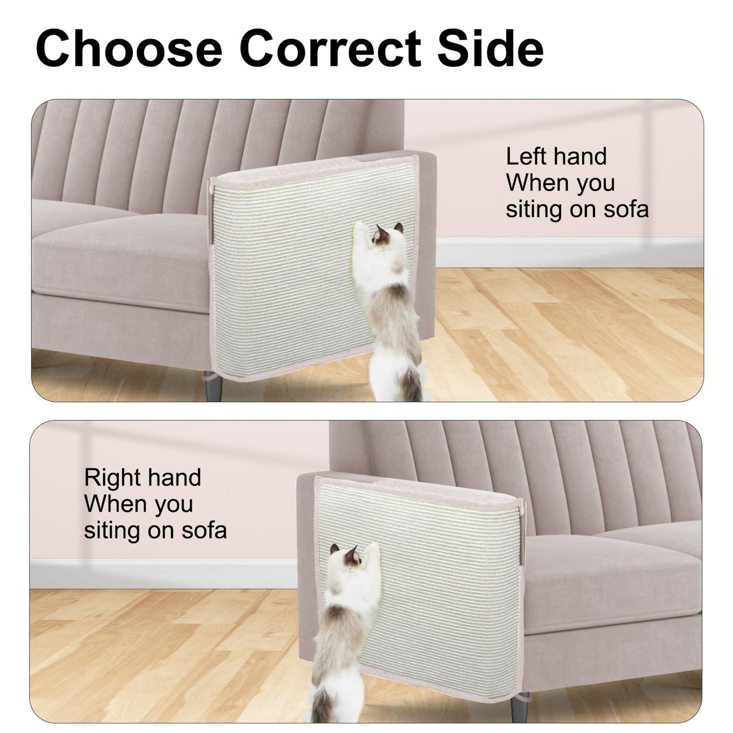 Cat Scratch Sofa Protector,27.6”L*19.6“W Cat Scratch Furniture