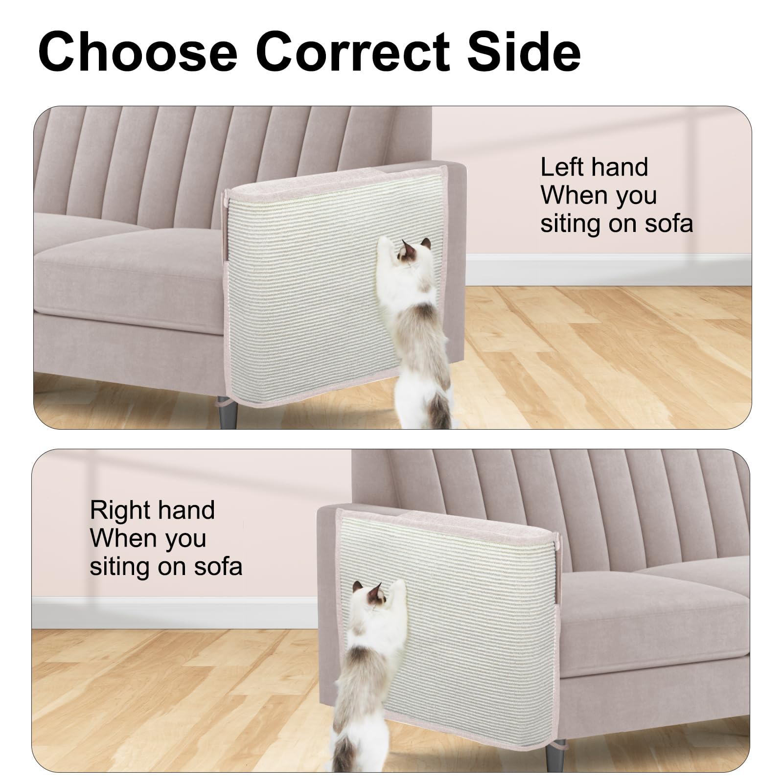Cat Scratch Sofa Protector,27.6”L*19.6“W Cat Scratch Furniture