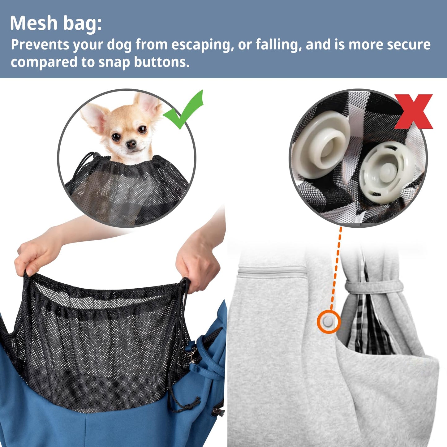 CUBY Dog and Cat Sling Carrier Small Dog Carrier Sling with Adjust Bag
