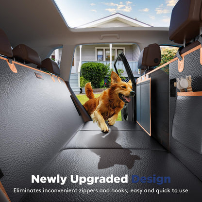 FURTIME XL Back Seat Extender for Dogs, Hard Bottom Dog Car Seat Cover