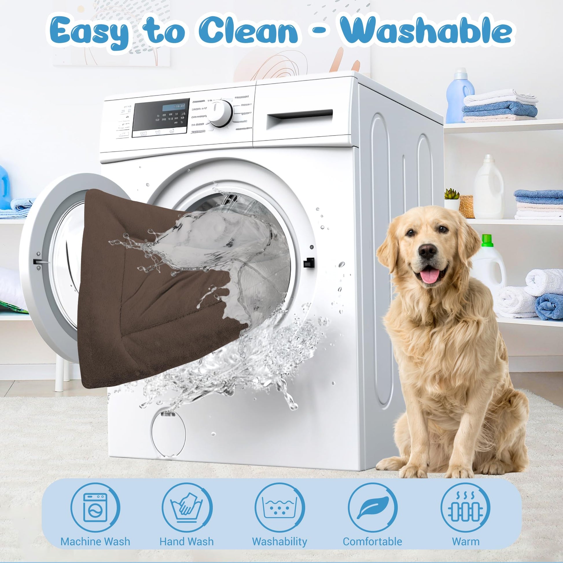 ZENGAOOU Dog Crate Pad, Machine Washable Plush Dog Crate Mat