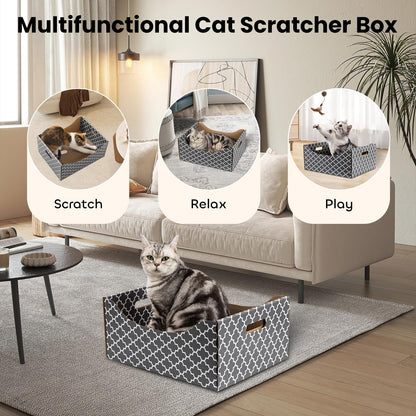[Ultra-Large] Cardboard Cat Scratcher Box, Heavy Duty Cat Scratcher