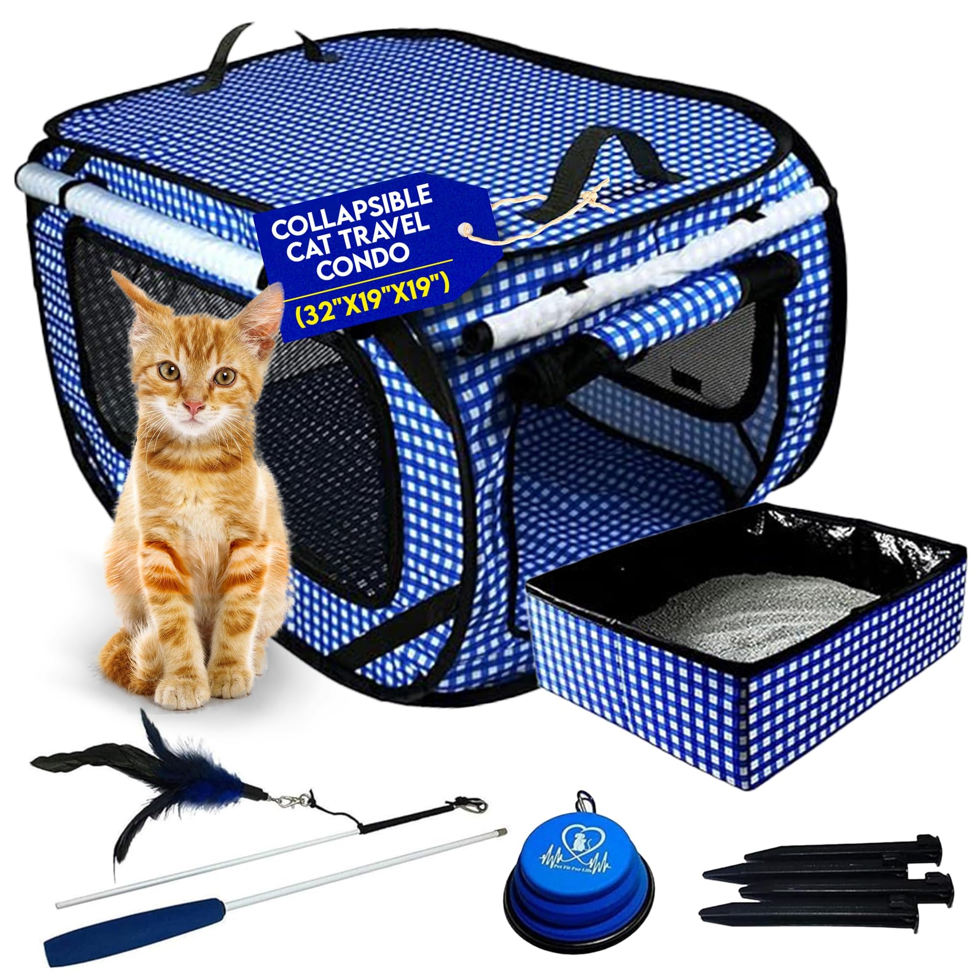 Pet Fit For Life Extra Large Cat Carrier for Travel Foldable Feather