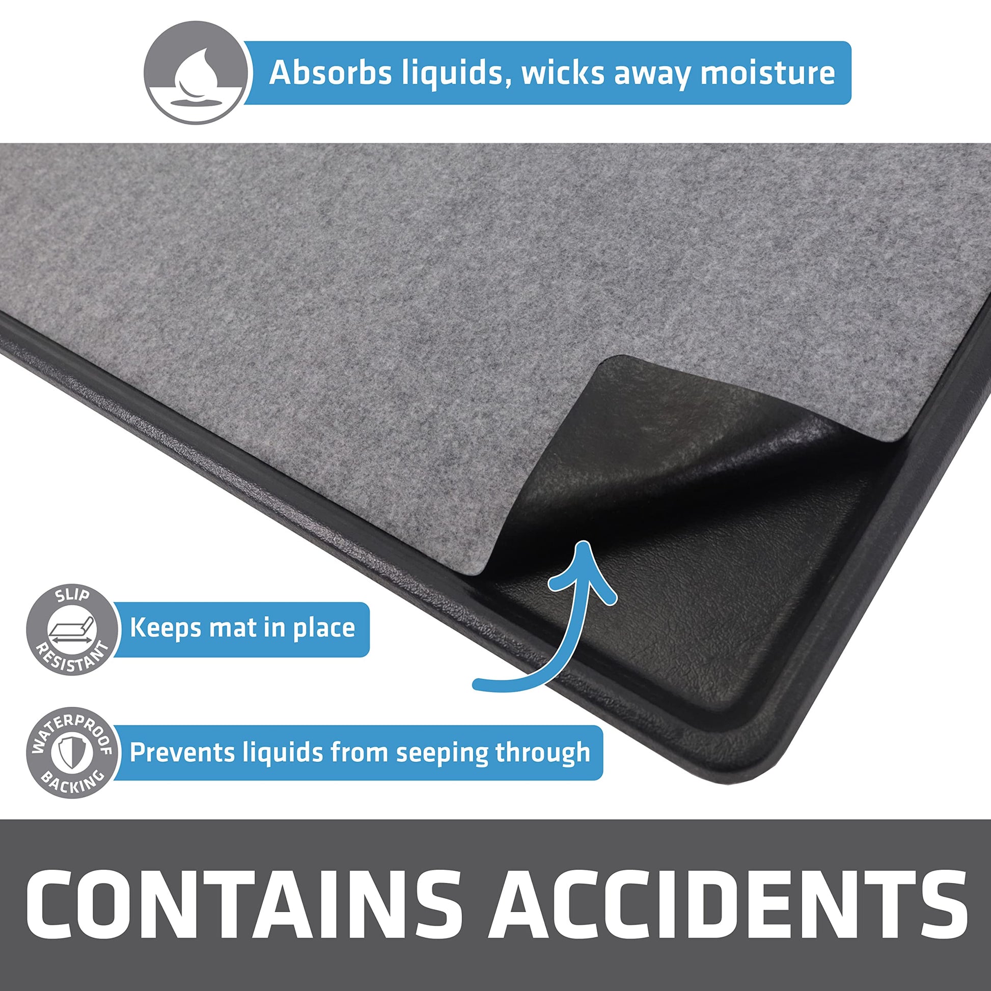 Drymate Dog Crate Mat Liner, Absorbs Urine, Waterproof, Non-Slip Mat