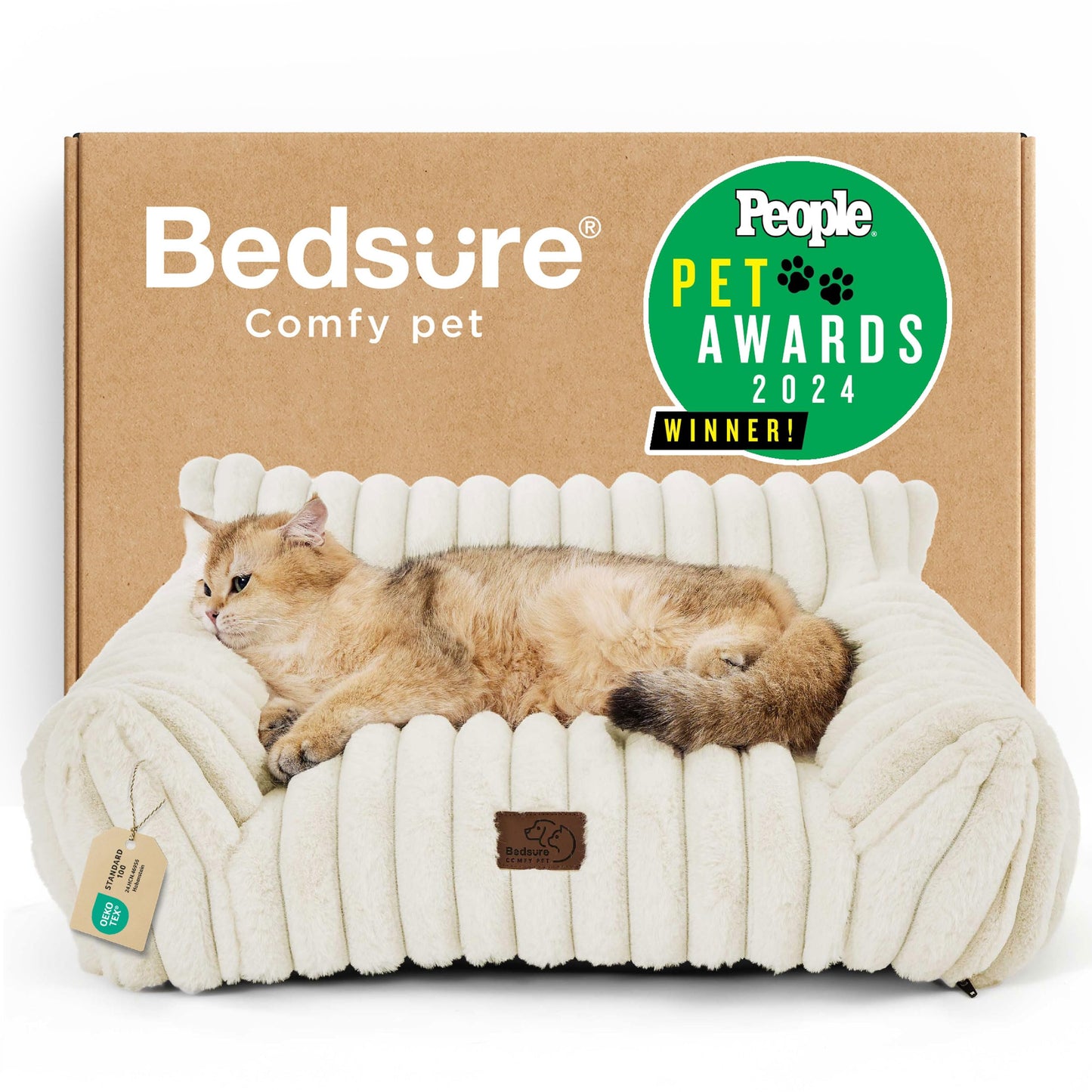Bedsure ComfyFleece™ Cute Cat Couch for Pets As Seen on TV on Cover