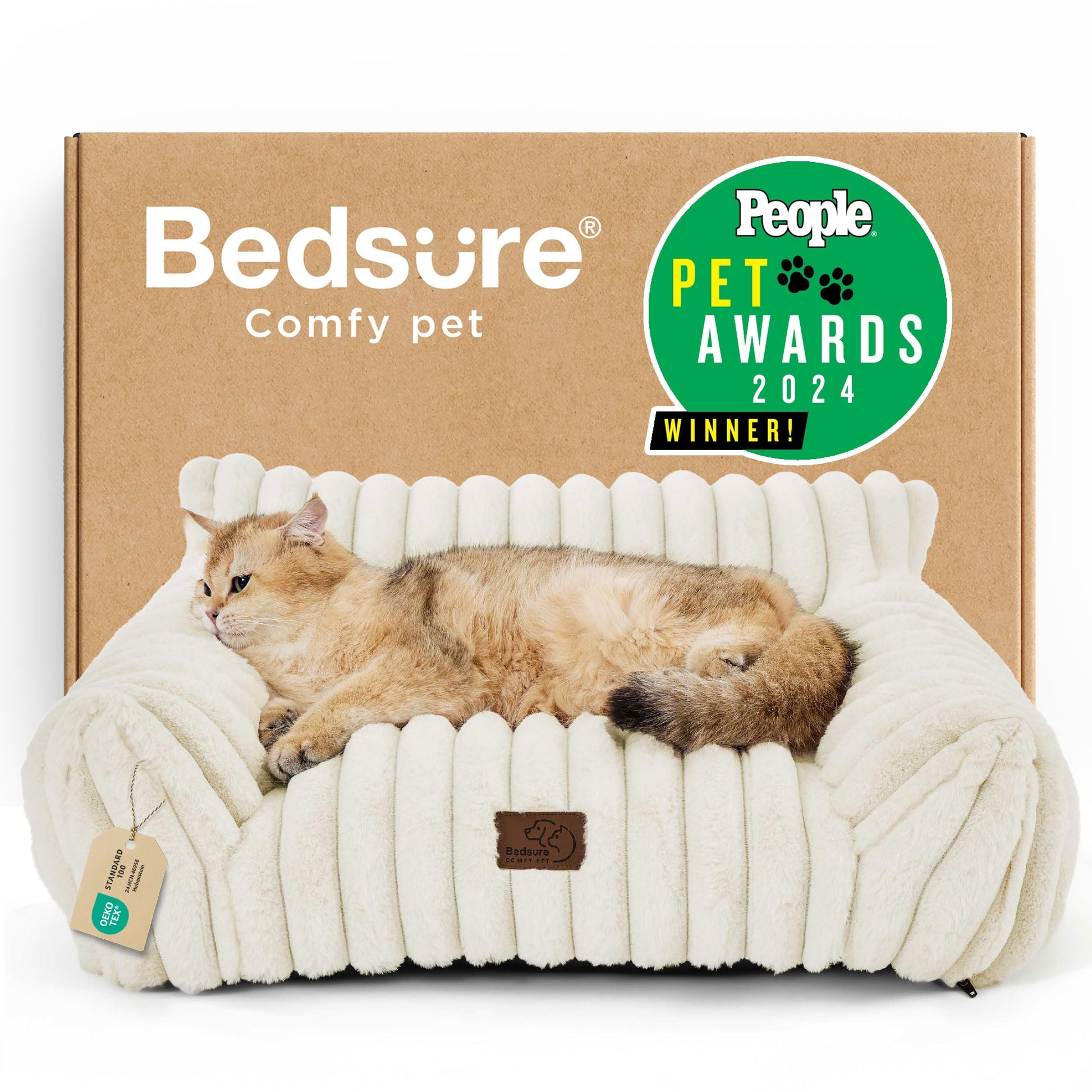 Bedsure ComfyFleece™ Cute Cat Couch for Pets As Seen on TV on Cover