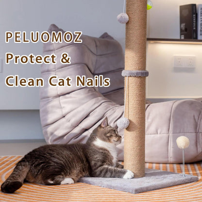 PELUOMOZ Tall Cat Scratching Post Large Cat Scratch Post for Tree