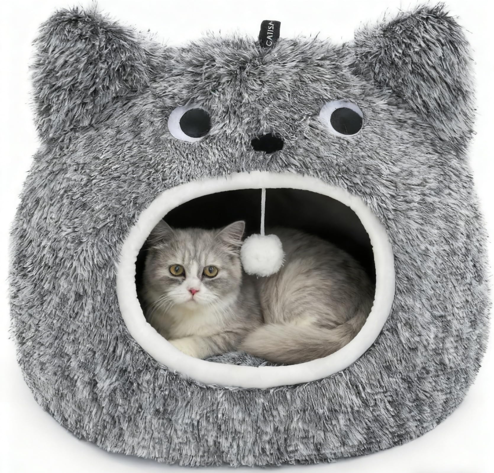 CATISM Cat Bed, Cat Beds for Indoor Cats Kitten Bed Cave Washable Bed