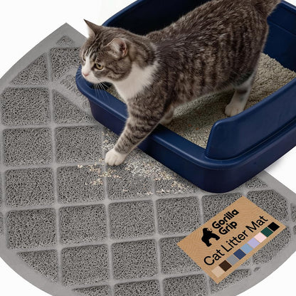 GORILLA GRIP Cat Litter Box Mat, Cushioned Coil Mesh Litter Mat