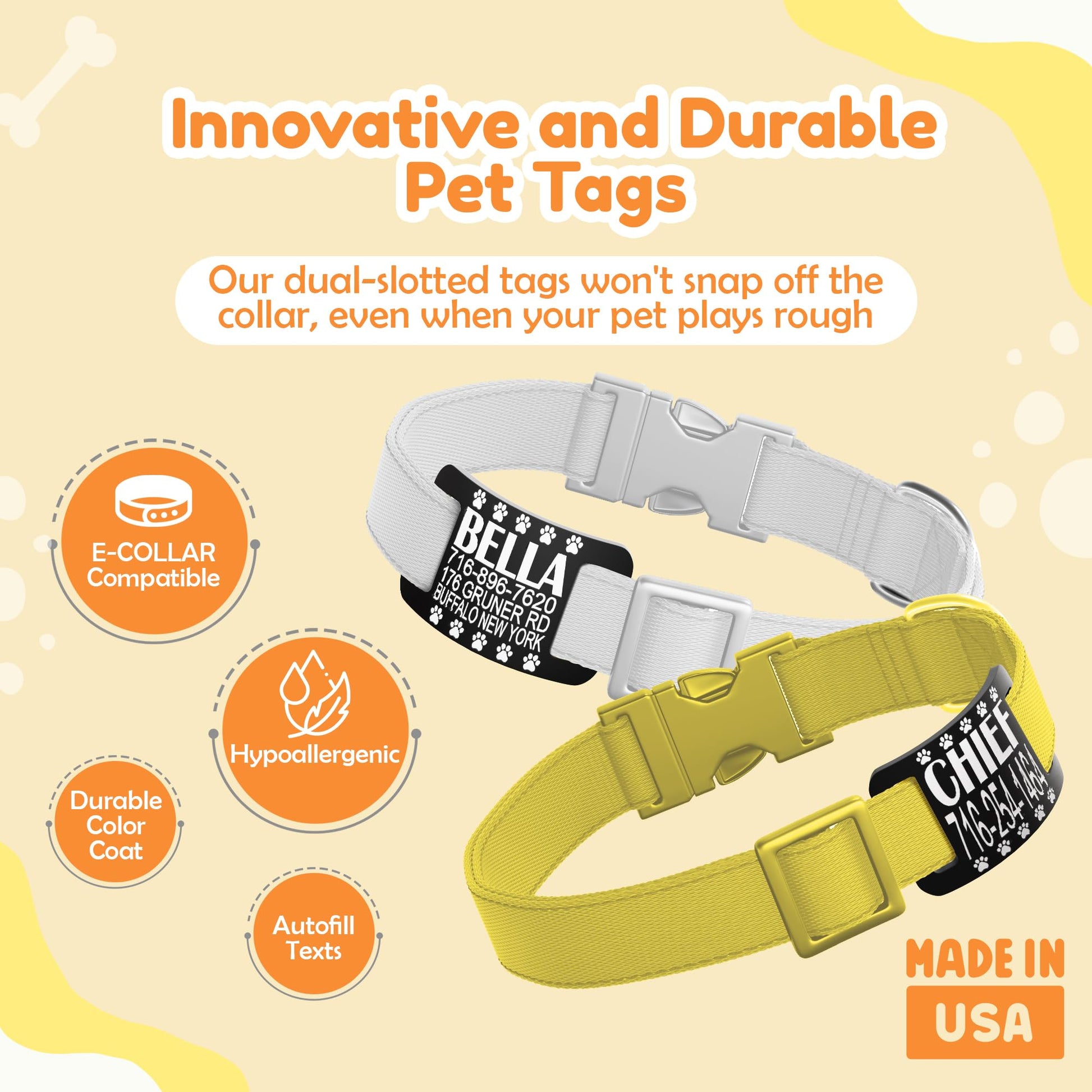Dog Collar Tag Personalized Silicone Dog Tag Personalized Collar